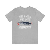 Just A Girl Who Loves Liopleurodon Dinosaur Shirt, Liopleurodon Lover Shirt, Dinosaur Lover Gift, Animal Adult Toddler Kids Gift T-Shirt Image 1