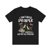 I Don't Trust People Who Don't Dinosaurs Shirt, Velociraptor Lover Shirt, Dinosaur Lover Gift, Animal Adult Toddler Infant Kids Gift T-Shirt Image 1