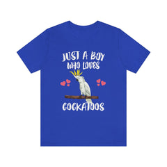 Just A Boy Who Loves Cockatoos Shirt - cockatoo print design
