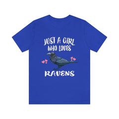 Just A Girl Who Loves Ravens Shirt - raven print design