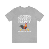 Chickens Make Me Happy Shirt, Chicken Lover Shirt, Chicken Gift, Chicken Shirt, Chicken Lover Shirt, Adult Toddler Kids Gift T-Shirt Image 2