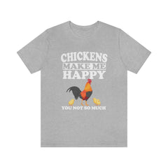 Chickens make me happy backyard chicken keeper hobby farm tee