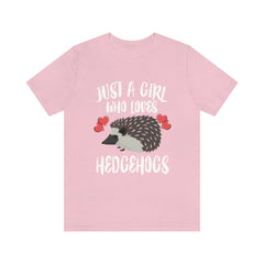 Just A Girl Who Loves Hedgehogs Owner Shirt - hedgehog print design