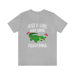 Alligator T-Shirt for Girls - alligator print design