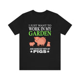 Work In My Garden With My Pigs Shirt, Pig Lover Shirt, Pig Shirt, Pig Funny Shirt, Pig Lover Gift, Pig Boy Girl T-Shirt Image 1