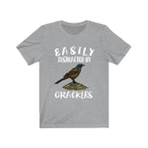Easily Distracted By Grackles Bird Shirt, Grackle Lover Shirt, Birding Shirt, Bird Gift, Animal Adult Kids T-Shirt Image 1