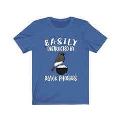 Easily Distracted By Black Phoebes T-Shirt - black phoebe print design