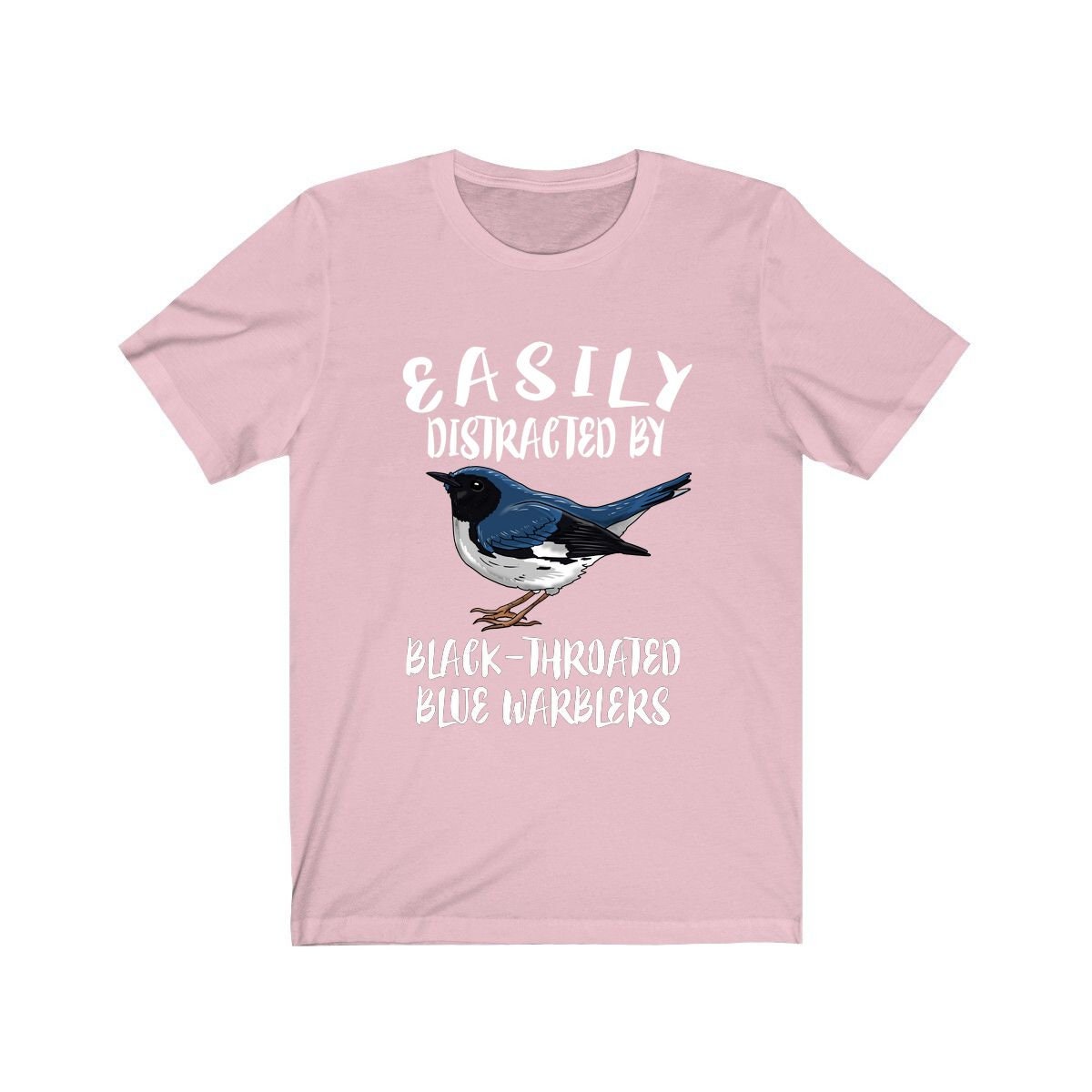 Easily Distracted By Black-Throated Blue Warblers Shirt - warbler print design