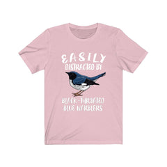 Easily Distracted By Black-Throated Blue Warblers Shirt - warbler print design