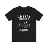 Easily Distracted By Birds Shirt, Bird Lover Shirt, Birding Shirt, Bird Lover Gift, Animal Adult Kids T-Shirt Image 1