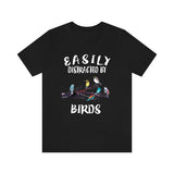 Easily Distracted By Birds Shirt, Bird Lover Shirt, Birding Shirt, Bird Lover Gift, Animal Adult Kids T-Shirt Image 1