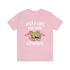 Just A Girl Who Loves Capybaras Shirt - capybara print design