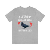 I Just Really Like Ravens Ok Shirt, Raven Lover Shirt, Birding Shirt, Raven Lover Gift, Bird Lover Gift Animal Shirt Image 1