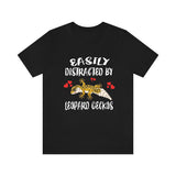 Easily Distracted By Leopard Geckos Shirt, Lizard Lover Shirt, Leopard Gecko Shirt, Lizard Owner Shirt, Lizard Lover Gift, Lizard T-Shirt Image 1