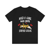 Just A Girl Who Loves Leopard Geckos Shirt, Lizard Lover Shirt, Leopard Gecko Shirt, Lizard Owner Shirt, Lizard Lover Gift, Lizard Shirt Image 1