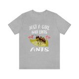Just A Girl Who Loves Ants Shirt, Ant Lover Shirt, Ant Shirt, Ant Lover Gift, Animal Adult Kids T-Shirt Image 1