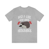 Just A Girl Who Loves Hedgehogs Shirt, Owner Gift, Animal Adult Toddler Infant Kids Gift T-Shirt Image 2