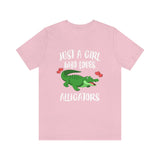Just A Girl Who Loves Alligators Shirt, Alligator Lover Shirt, Alligator Lover Gift, Animal Adult Toddler Infant Kids Gift T-Shirt Image 3