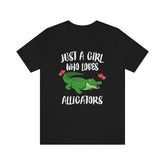 Just A Girl Who Loves Alligators Shirt, Alligator Lover Shirt, Alligator Lover Gift, Animal Adult Toddler Infant Kids Gift T-Shirt Image 1