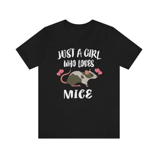 Just A Girl Who Loves Mice Mouse Shirt - mouse print design