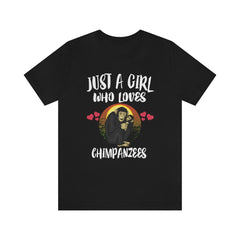 Just A Girl Who Loves Chimpanzees Shirt - chimpanzee print design