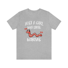 Worm T-Shirt for Girls - worm print design