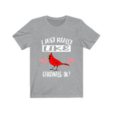 I Just Really Like Cardinals Birds Shirt, Cardinal Lover Shirt, Birding Gift, Cardinal Bird Shirt, Adult Toddler Kids Gift T-Shirt Image 3