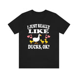 I Just Really Like Ducks Shirt, Duck Shirt, Duck Lover Gift, Bird Lover Shirt, Animal Lover Adult Toddler Infant Kids Gift T-Shirt Image 1