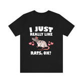 I Just Really Like Rats Shirt, Rat Lover Shirt, Rat Owner Shirt, Animal Lover Shirt, Adult Toddler Infant Kids Gift T-Shirt Image 1