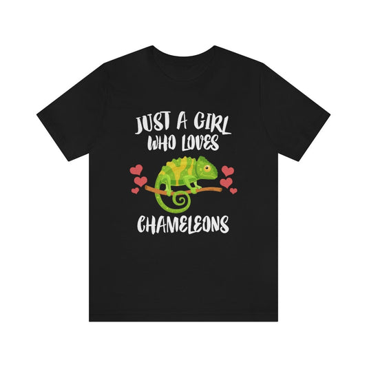 Just a girl who loves chameleons color-changing reptile lizard tee