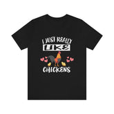 I Just Really Like Chickens Shirt, Chicken Lover Shirt, Chicken Shirt, Chicken Funny Shirt, Chicken Lover Gift, Chicken Boy Girl T-Shirt Image 1