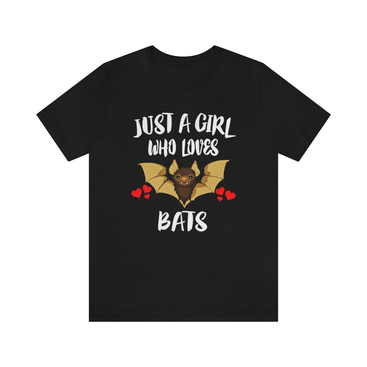 Just A Girl Who Loves Bats Shirt, Bat Lover Shirt, Bat Lover Gift, Bat Shirt, Animal Adult Toddler Kids T-Shirt Image 1