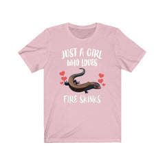 Just A Girl Who Loves Fire Skinks OK Lizards Shirt - fire skink print design