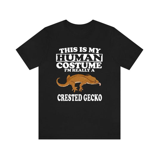 This Is My Human Costume I'm Really A Crested Gecko T-Shirt - crested gecko print design