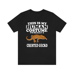 This Is My Human Costume I'm Really A Crested Gecko T-Shirt - crested gecko print design