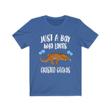 Just A Boy Who Loves Crested Geckos Lizards Shirt, Gecko Lover Shirt, Crested Gecko Gift, Pet Lizard Shirt, Adult Kids Animal T-Shirt Image 2