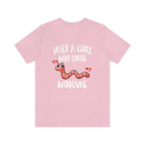 Just A Girl Who Loves Worms Shirt, Worm Lover Shirt, Worm Lover Gift, Worm Gift, Worm Shirt, Animal Adult Kids Image 3