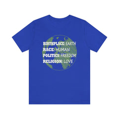 Birth Place Earth Race Human Rights Shirt - human rights advocate design