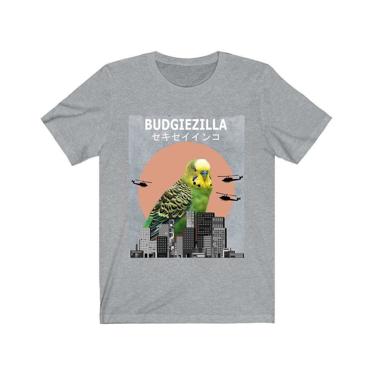 Budgiezilla Budgie T-Shirt - budgiezilla print design