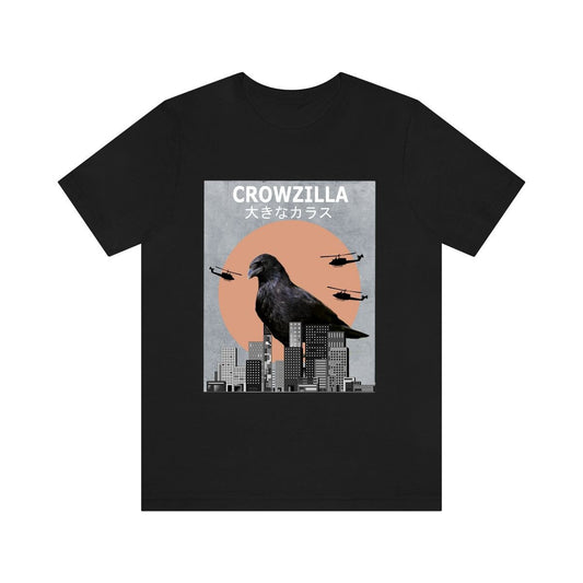 Crowzilla Crow Funny Shirt - Crowzilla crow print design