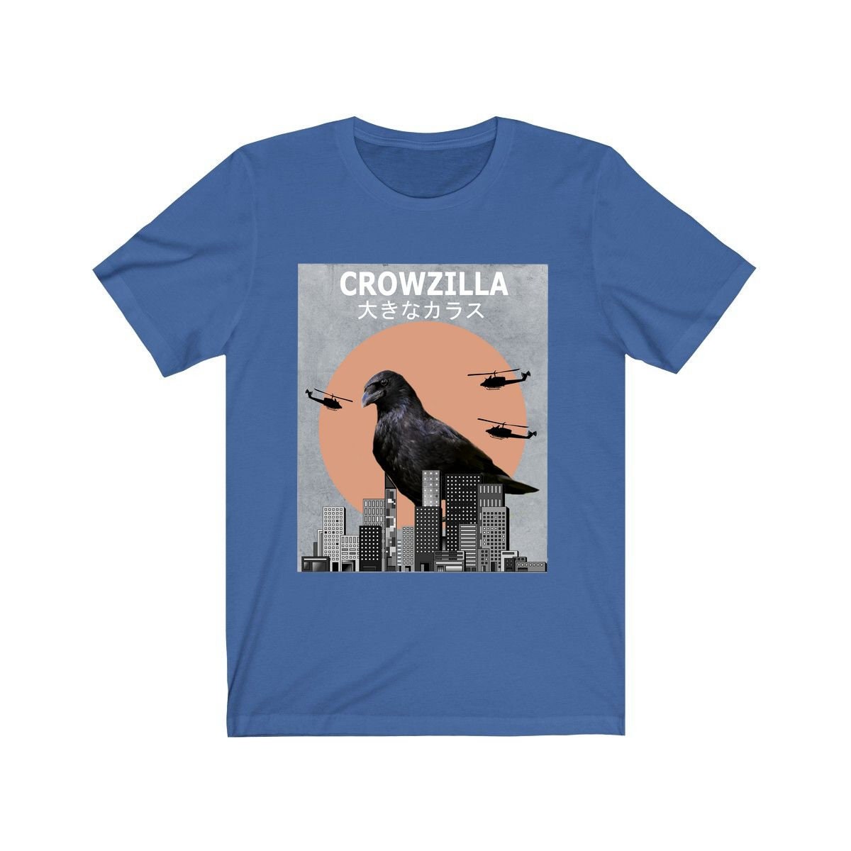 Crowzilla Crow Funny Shirt - Crowzilla crow print design