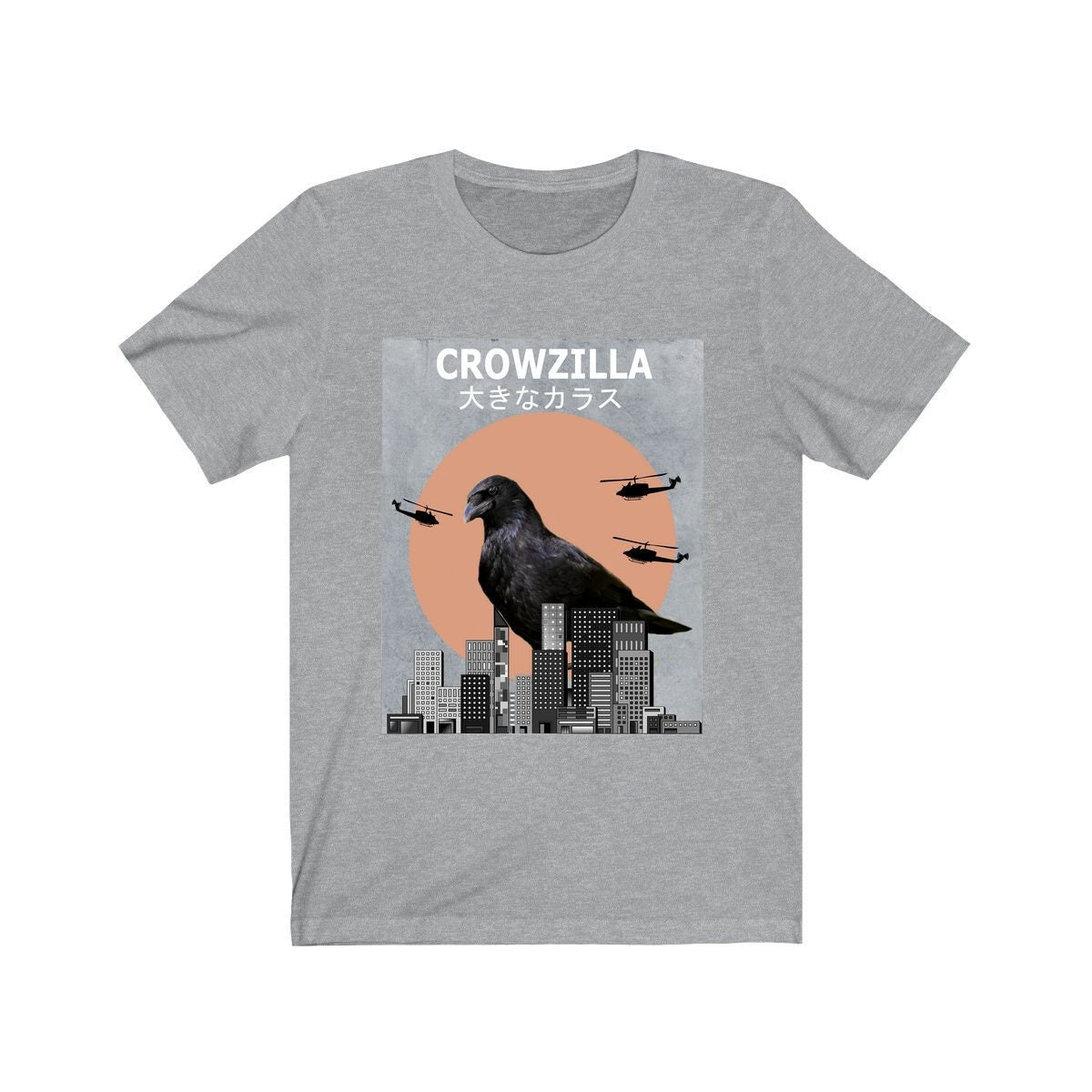 Crowzilla Crow Funny Shirt - Crowzilla crow print design