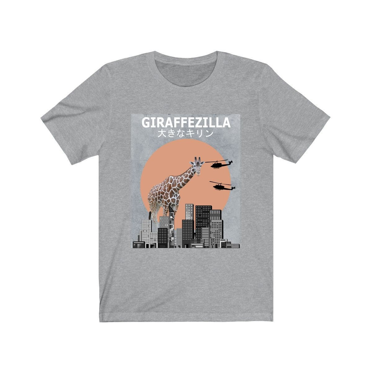 Giraffezilla Funny Giant Giraffe Monster Shirt - giraffezilla print design