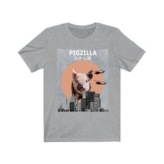 Pigzilla Pig Funny Shirt - Pigzilla print design