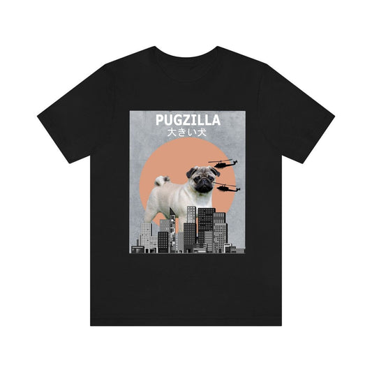 Pugzilla Pug Funny Shirt - Pugzilla pug print design