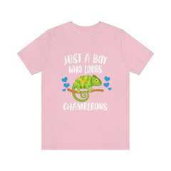 Just A Boy Who Loves Chameleons Shirt - chameleon print design