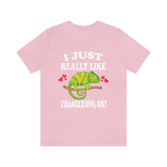 I Just Really Like Chameleons OK Shirt - chameleon print design