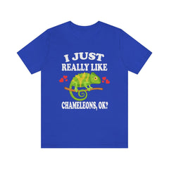 I Just Really Like Chameleons OK Shirt - chameleon print design