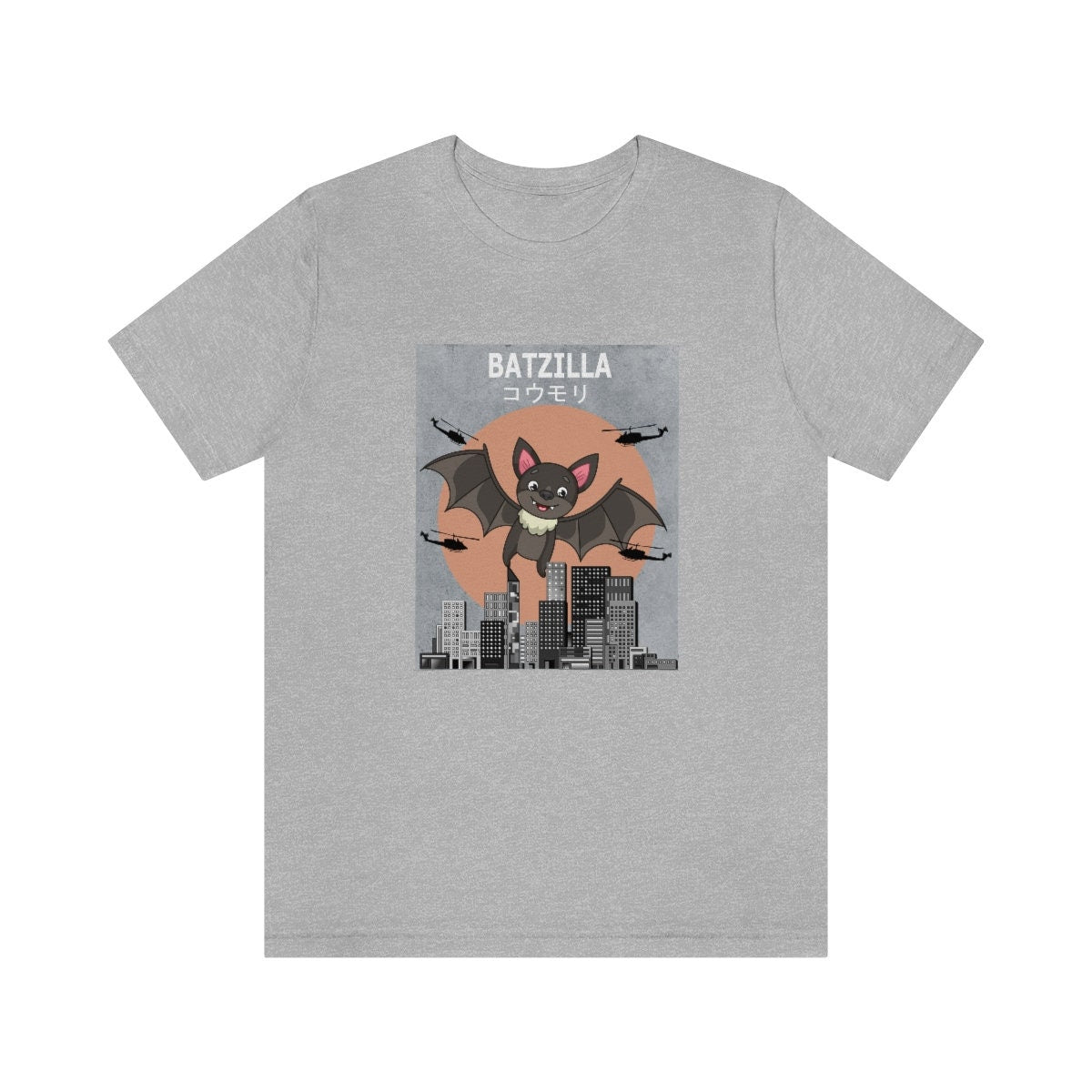 Batzilla Funny Bat Shirt - Batzilla print design