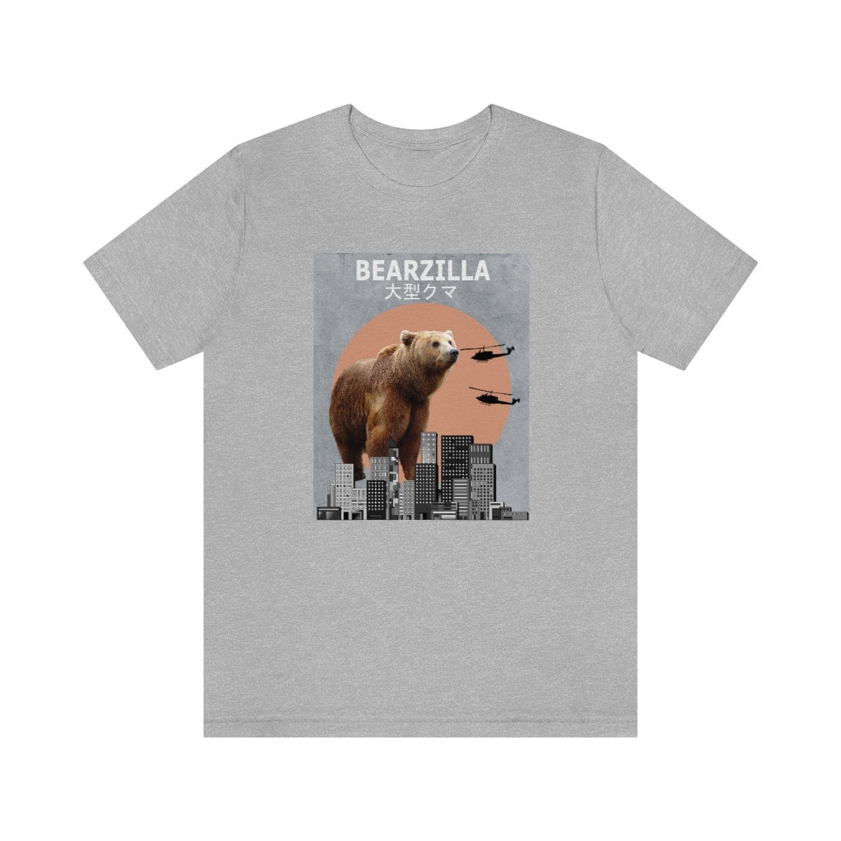 Bearzilla Bear Funny Shirt - Bearzilla bear print design